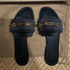 BURBERRY SATIN COLEWORTH SLIP-ONS. SIZE UK5/EU38. Condition VERY GOOD!